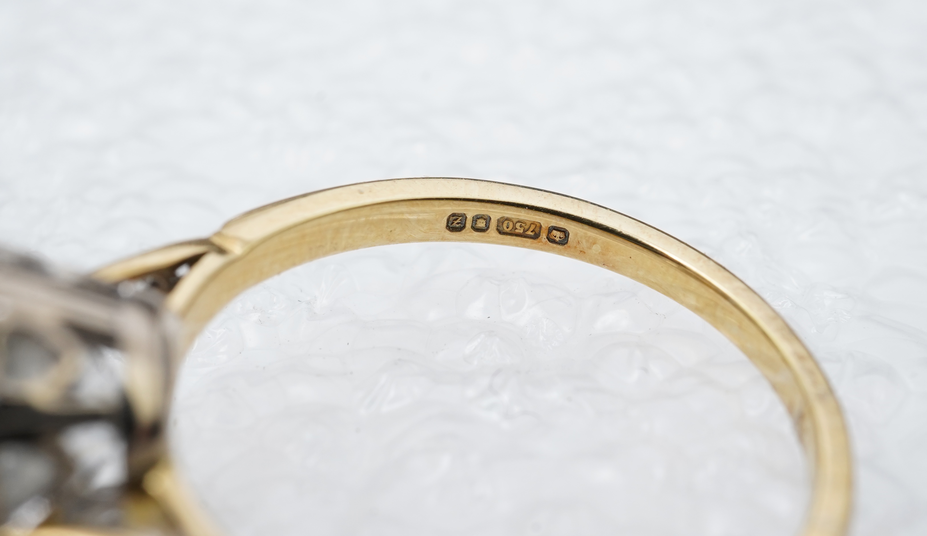 A solitaire diamond ring